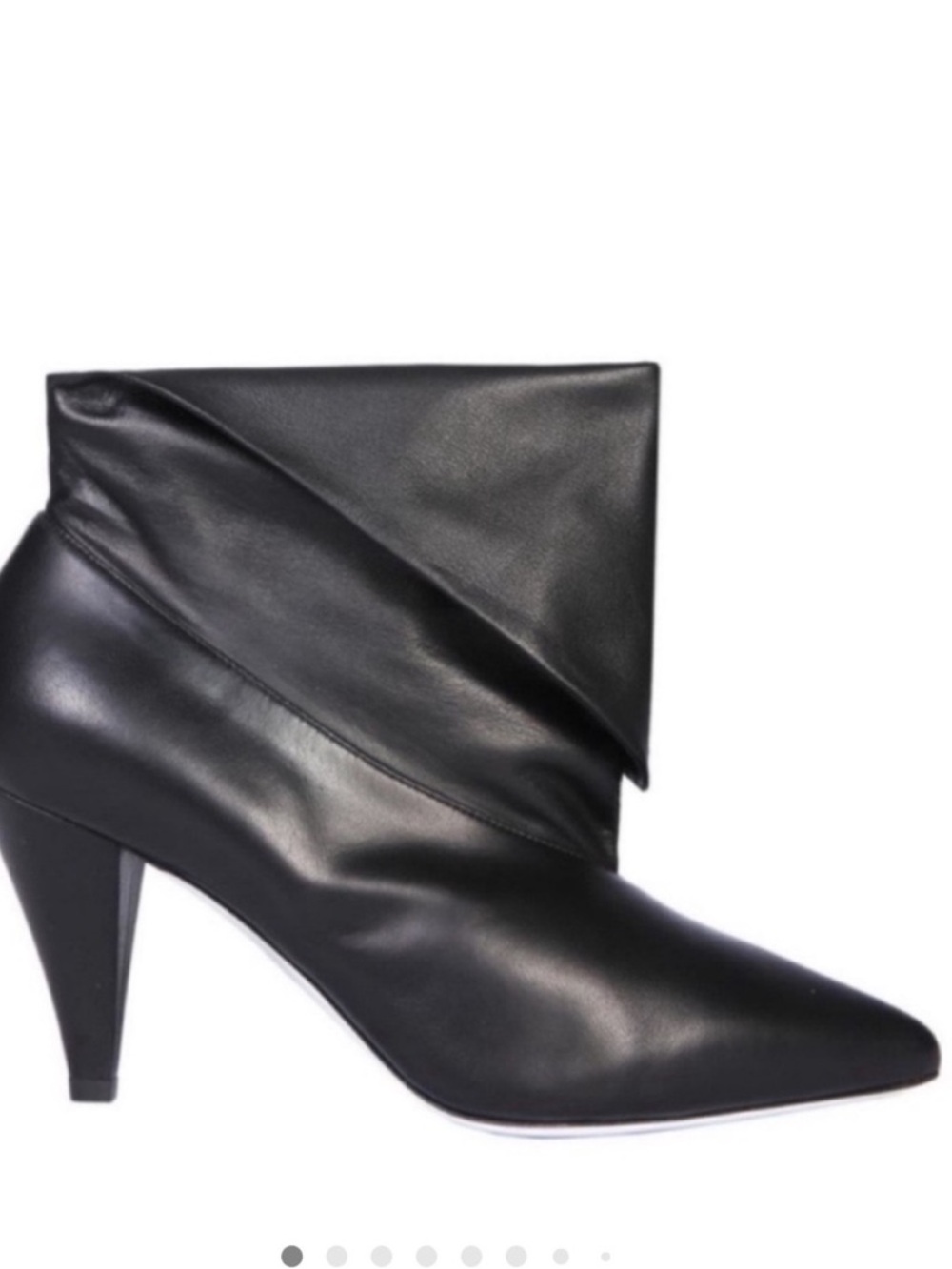 Givenchy Black Folded-Cuff Pointed Ankle Boots